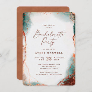 Invitation Abstraite Ethereal Terra Cotta Bachelorette Party