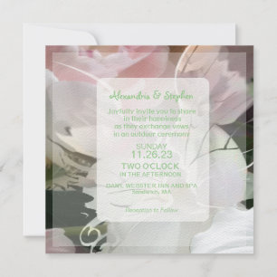 Invitation Abstraite fleur sauvage