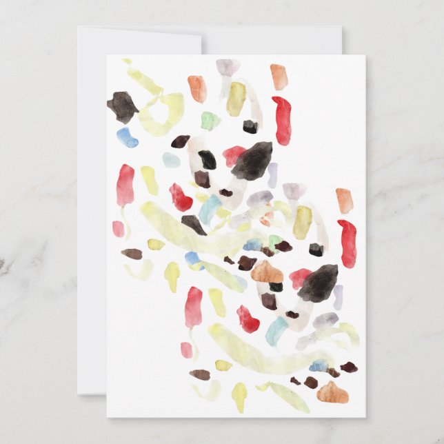 Invitation Abstraite Plateaux Colorés Modernes (Devant)