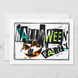 Invitation abstraite pour une fête d'Halloween ave