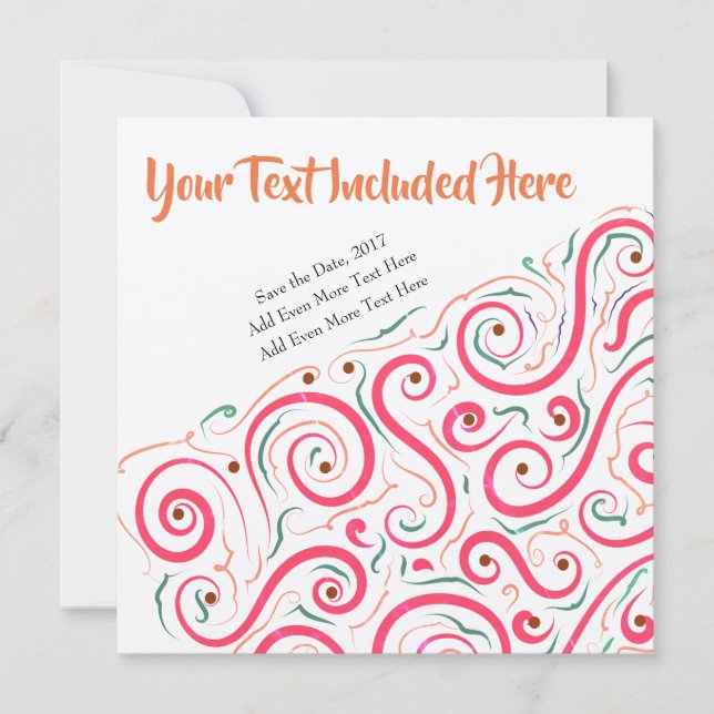 Invitation Abstraite unique par LH (Devant)