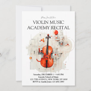 Invitation Académie de musique de violon moderne Considérant 