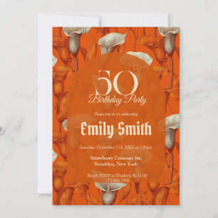 Invitation Accent de lys botaniques pour femmes pour annivers