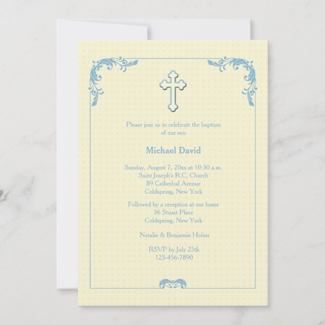 Invitation Accents Bleus (Devant)