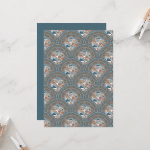 Invitation Accentuation Abstraite Mandala Art Déco Scallop