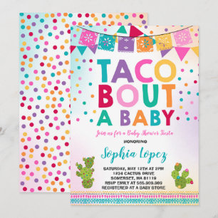 Invitation Accès de taco d'invitation de baby shower de