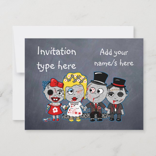 Invitation Accessoires de mariée et de marié de mariage de zo (Devant)