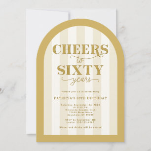 Invitation Acclamations d'or pour 60 ans 60e anniversaire