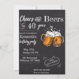Invitation Acclamations et bières 60 40ème 50ème 30ème 21ème