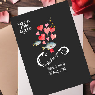 Invitation Accompagné sur vous les amateurs de pêche Mariage 