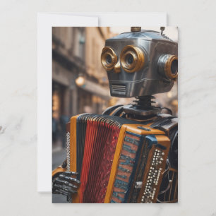invitation accordéon robot