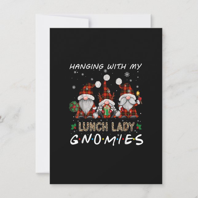 Invitation Accrochage avec mes gnomes de dame du déjeuner à c (Devant)