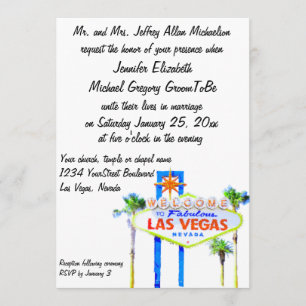 Invitation Accueil à notre épouser fabuleux de Las Vegas