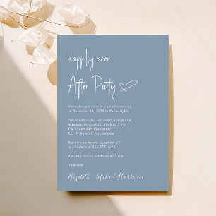 Invitation Accueil Chic Dusty Bleu Mariage