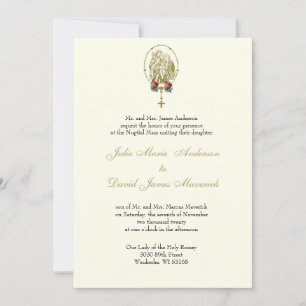 Invitation Accueil de mariage de la Sainte Famille catholique