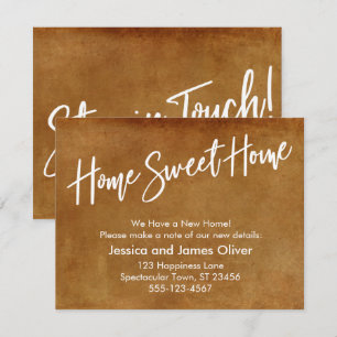 Invitation Accueil Douce Maison Annonce Grunge Orange