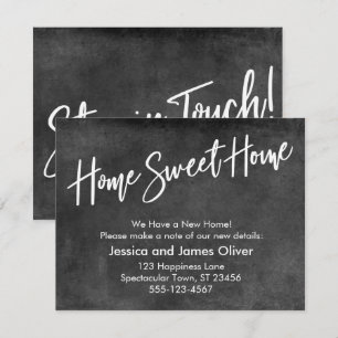 Invitation Accueil Doux Maison Grunge Gris Foncé Annonce