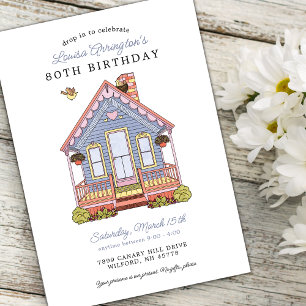 Invitation Accueil Fête 80e anniversaire Départ