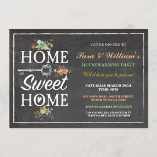 Invitation Accueil Maison sucrée Réchauffement ménager Nouvel