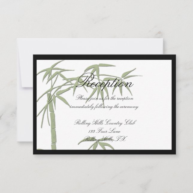 Invitation Accueil Mariage Beauté Bambou (Devant)