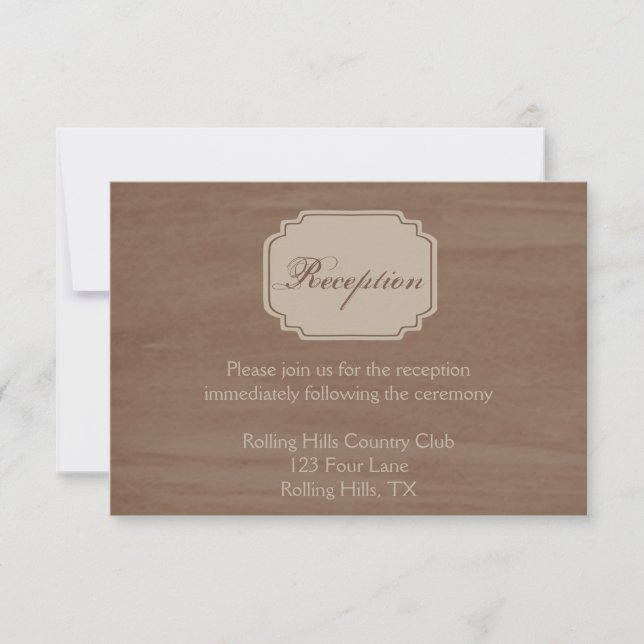 Invitation Accueil Mariage de automne de beauté Birch Wood (Devant)