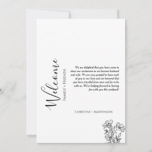 Invitation Accueil mariage moderne & itinéraire week-end