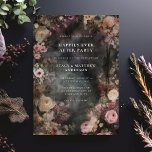 Invitation Accueil Romantique de mariage floral Moody foncé<br><div class="desc">Un choix spectaculaire mais élégant pour votre Happily Ever After Party - cette invitation romantique à la réception de mariage floral sombre donne le ton d'une élégante célébration sophistiquée des futurs mariés. Utilisez l'outil de conception pour customiser le texte plus loin ou modifier les polices ou la taille de police...</div>