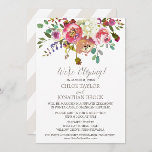 Invitation Accueil simple Bouquet d'aquarelle