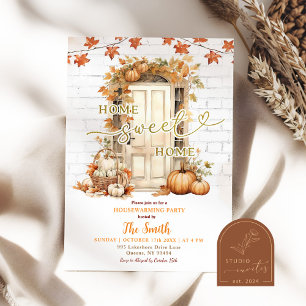 Invitation Accueil Sweet Home Feuilles d'automne Feuilles de