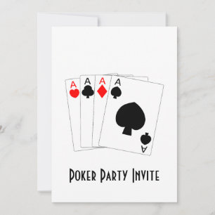 Invitation Aces Design Poker Party