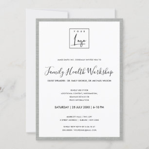 INVITATION ACIER EN ARGENT GRAY VOTRE ATELIER DE LOGO GALA ÉV