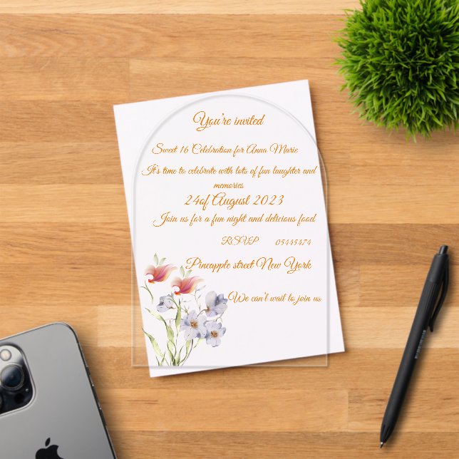 Invitation Acrylique (Insitu (Carte d'invitation))