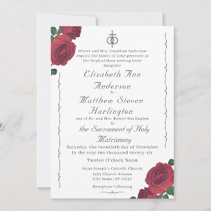Invitation Acrylique Catholique Rose