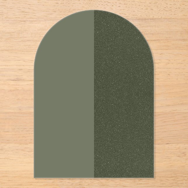 Invitation Acrylique Moss Green Split (Recto)