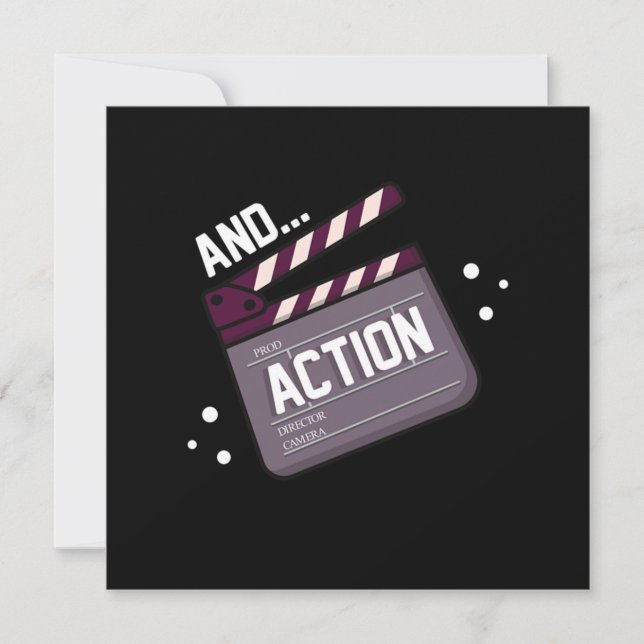 Invitation Action Acting Clapperboard Actor Actress Movie Gif (Devant)