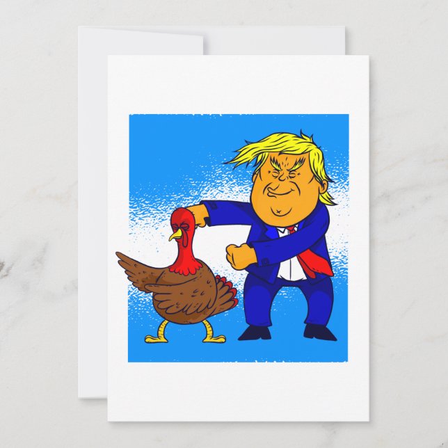 Invitation Action de grâce Donald Trump drôle dinde (Devant)