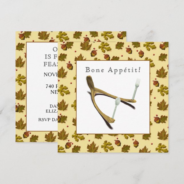 Invitation Action de grâces créative (Devant / Derrière)