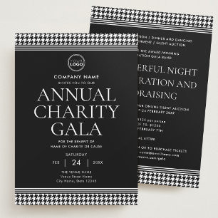 Invitation Activité de financement Charity Gala Logo Black Wh