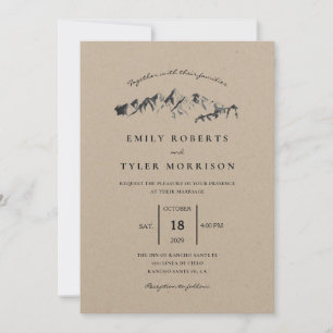 Invitation Actualisation du Mariage de montagne