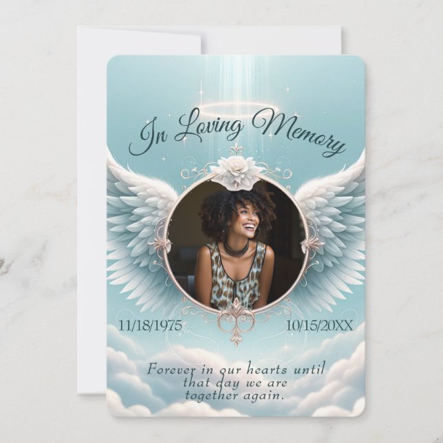 Invitation Add Photo Custom Memorial (Devant)