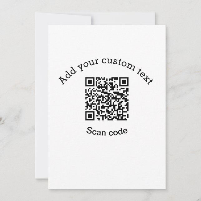 Invitation Add your custom text scan QR code business  (Devant)
