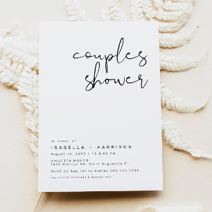 Invitation ADELLA Moderne Minimaliste Couples Douche Invitati