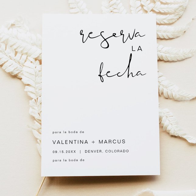 Invitation ADELLA Moderne minimaliste espagnol Enregistrer la (Créateur téléchargé)