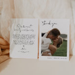 Invitation ADELLA Moderne minimaliste Mariage photo Merci I<br><div class="desc">Ce carte de remerciements mariage dispose d'une police manuscrite pointue, d'un design minimaliste moderne et d'une option photo à l'avant. Utilisez ces modèles pour modifier tout le libellé, la police, la couleur de police et la couleur de l'arrière - plan pour qu'ils correspondent à votre style d'événement. Modifiez facilement la...</div>