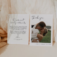 ADELLA Moderne minimaliste Mariage photo Merci I