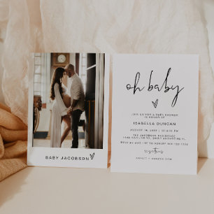 Invitation ADELLA Moderne minimaliste Oh Baby shower Invitati