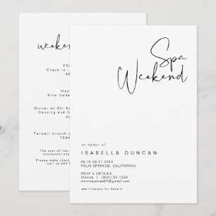 Invitation ADELLA Moderne minimaliste Spa Jour