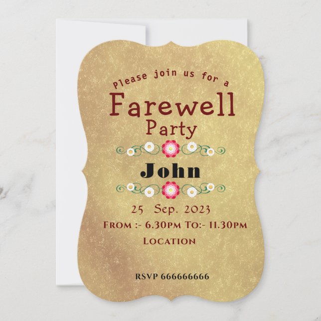 Invitation Adieu (Devant)