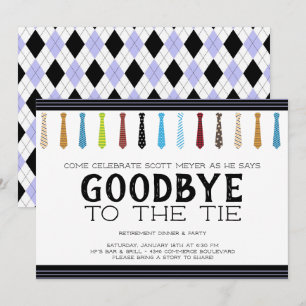 Invitation Adieu à la retraite de la Cravate