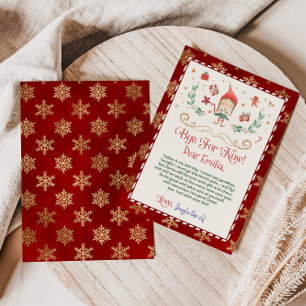 Invitation Adieu de ta lettre d'elfe pour une fille